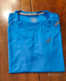 Asics T-shirt tecnica, blu tg. S uomo