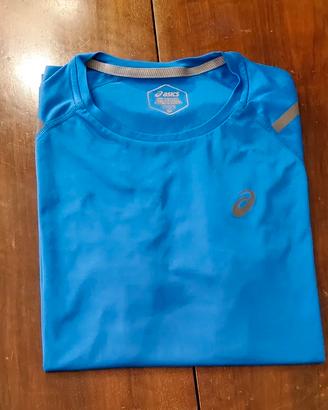Asics T-shirt tecnica, blu tg. S uomo