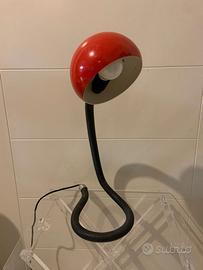 Lampada "Hebi Snake" nera e rossa anni 70  design