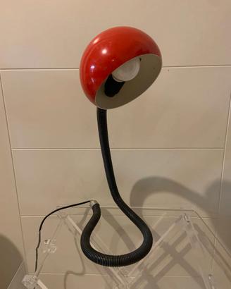 Lampada "Hebi Snake" nera e rossa anni 70  design