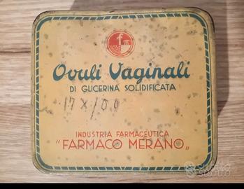 VECCHIA SCATOLA DI LATTA MEDICINALI VINTAGE 