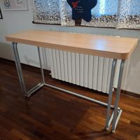 tavolo consolle legno e ferro