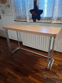 tavolo consolle legno e ferro