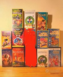 Lotto 11 VHS Disney e cartoni vari