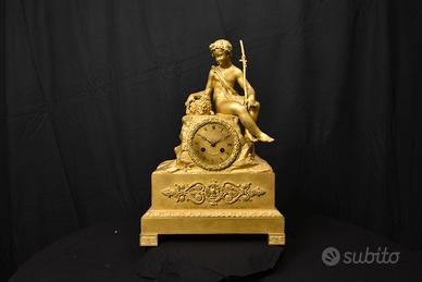 Orologio Antico Bronzo Dorato - Ottocento