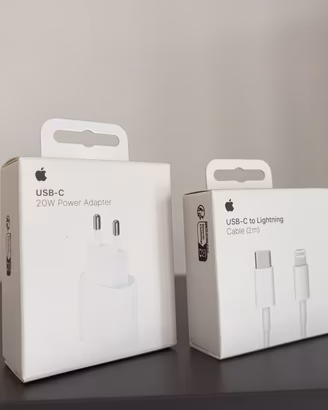 NUOVI Apple Alimentatore Originale + Cavo 2 Metri
