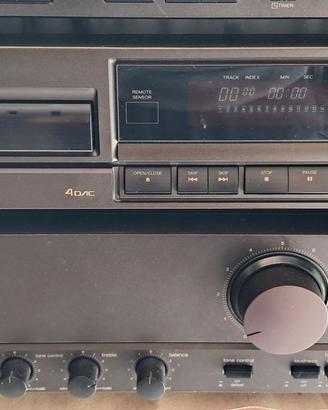 Amplificatore Technics + lettore CD + tuner