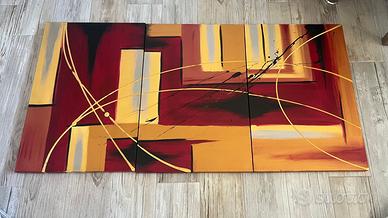 Quadro astratto moderno 3 pannelli – 120x60 cm