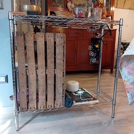 Scaffalatura in acciaio cromato