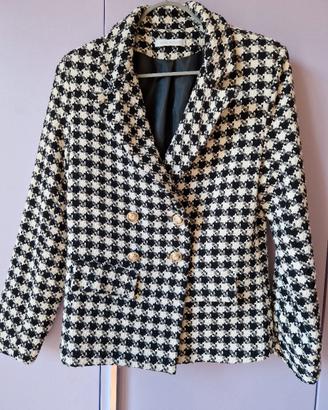 blazer doppiopetto bouclè pied de poule