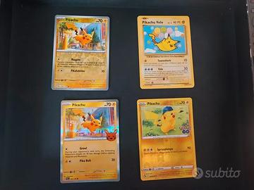 3 carte Pokémon Pikachu ITA-eng