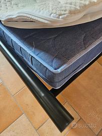 LETTO FERRO BATTUTO + MATERASSO + TOPPER