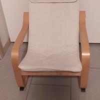 poltrona Ikea Poang bambino più cuscino 