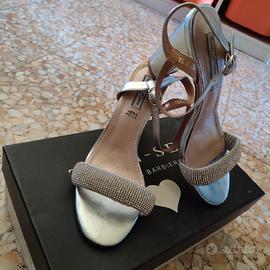 Scarpa da cerimonia-argento con brillantini - nr38