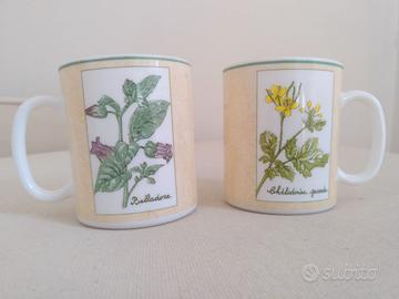 Due tazze Arcoroc anni'90 Belladonna Celidonia