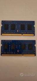 Ram 2 GB x 2 totale 4 GB 1Rx8 PC3 Elpida