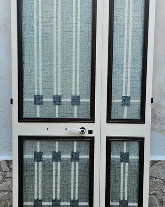 Portone Portoncino blindato in alluminio Bianco