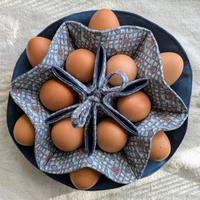 Cestino porta uova/pane in tessuto