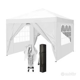 Gazebo 3 x 3 M Impermeabile 2 porte con cerniera