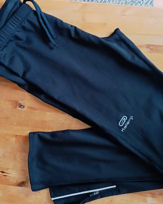 set pantaloni running e ciclista bambino Kalenji