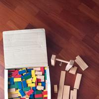 Domino rally 250pz in legno colorato