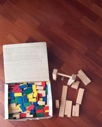 Domino rally 250pz in legno colorato