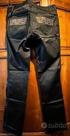 Pantaloni raso nero Cristina Pucci