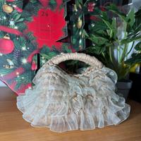 Clutch beige organza borse donna