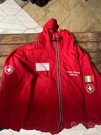 Giacca antivento corta crocerossa