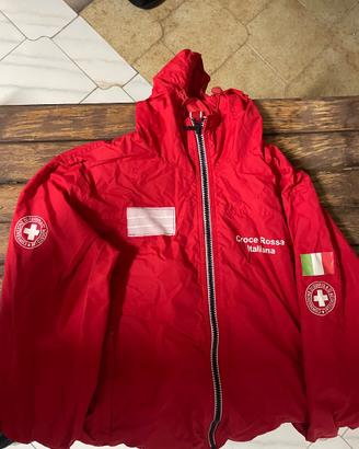 Giacca antivento corta crocerossa