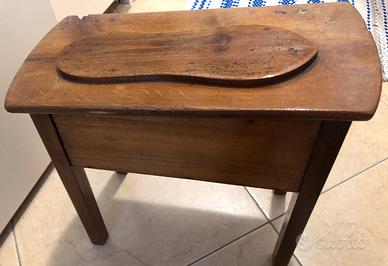 Antico mobiletto porta lucidi per scarpe