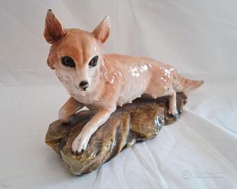 Statua ceramica volpe Mollica