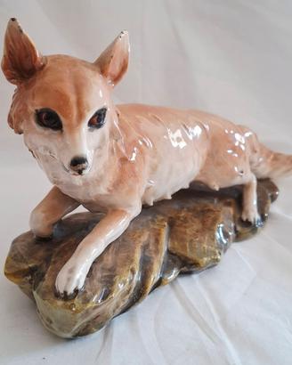 Statua ceramica volpe Mollica