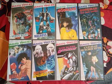 set 8 VHS animazione giapponese introvabili yamato