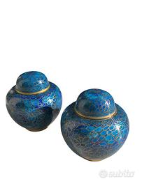 Coppia vasetti cinesi cloisonne