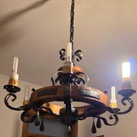 lampadario in legno
