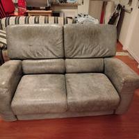 Divano in pelle 2 posti "chateau d'ax"