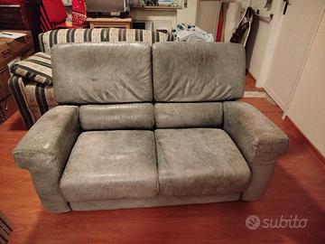 Divano in pelle 2 posti "chateau d'ax"