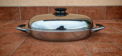 Tegame ovale originale AMC con 2 vassoi