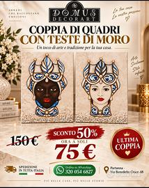 coppia quadri testa di moro
