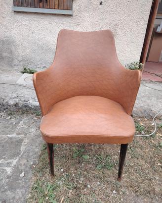 poltrona in pelle vintage