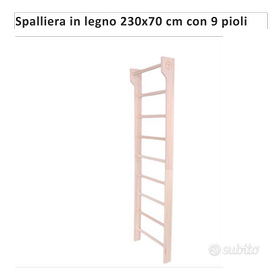 Spalliera in legno 230x70 cm con 9 pioli