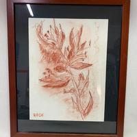 Quadro disegno con cornice 43x35x1,5 cm