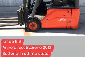 Carrello elevatore elettrico Linde E16