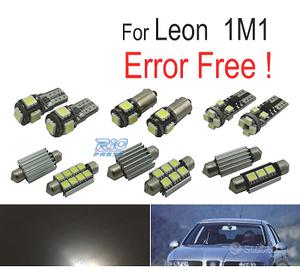KIT 15 LAMPADE LED INTERNE PER SEAT LEON 1 M 1 99-