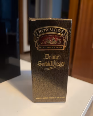 Scatola vuota Whisky Bowmore vintage da collezione