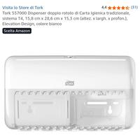 Dispenser Tork doppio rotolo carta igienica