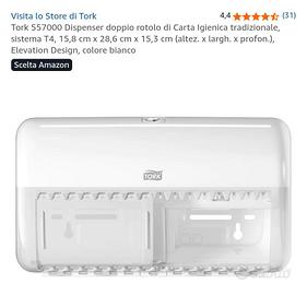 Dispenser Tork doppio rotolo carta igienica