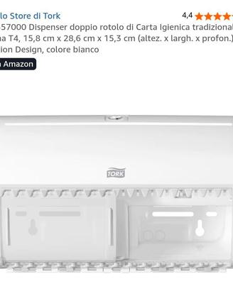 Dispenser Tork doppio rotolo carta igienica