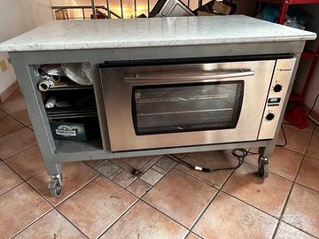 isola acciaio con forno